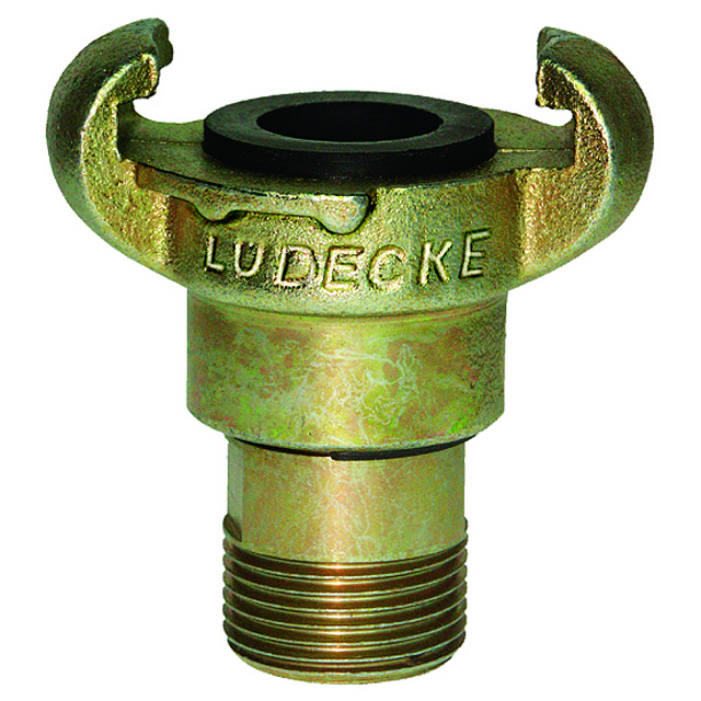 DREHBARE KLAUEN-GEWINDEKUPPLUNG G1/2"AG,GUMMIDICHTUNG, DIN 3489